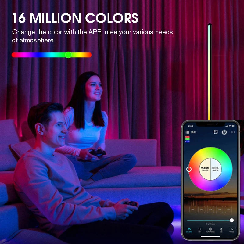 LumiVibe™ Minimalist RGB Corner Floor Lamp
