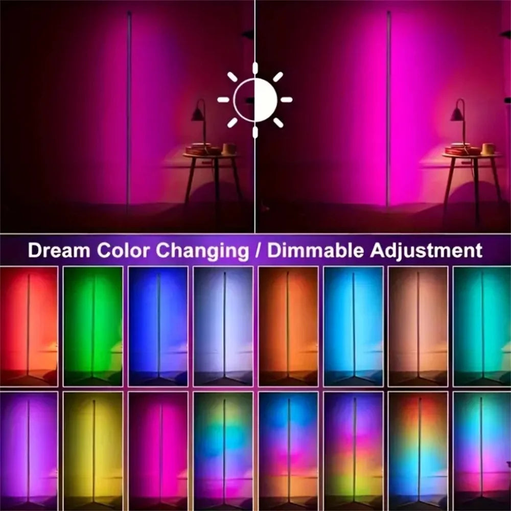 LumiVibe™ Minimalist RGB Corner Floor Lamp