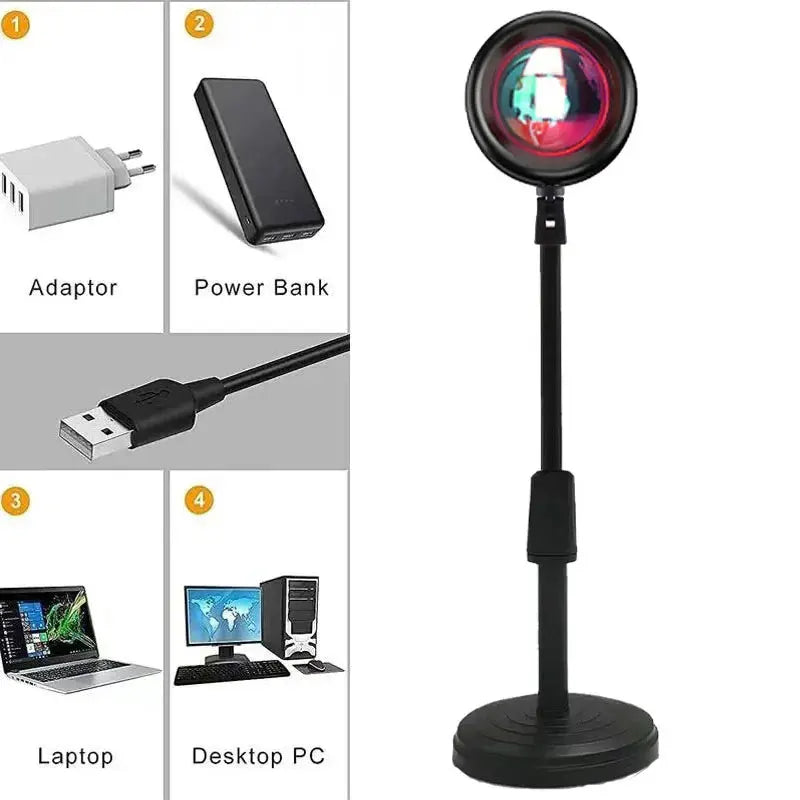 LumiVibe™ Sunset Aura Projector Lamp