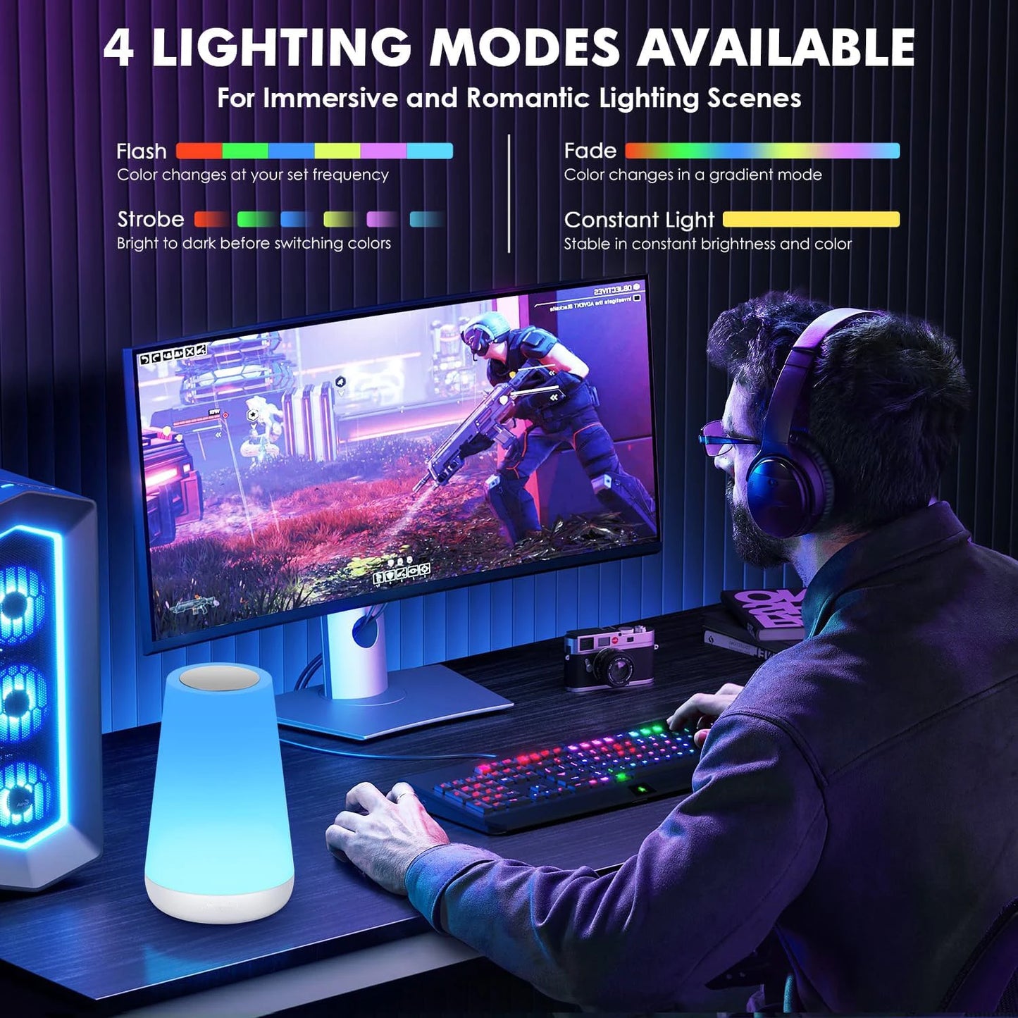 LumiVibe™ Crystal Diamond Glow Touch Lamp