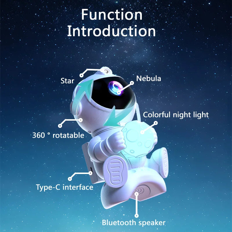 LumiVibe™ Astronaut Nebula Galaxy Projector