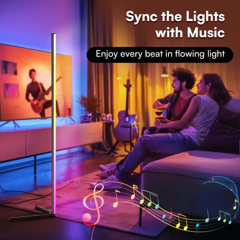 LumiVibe™ Minimalist RGB Corner Floor Lamp