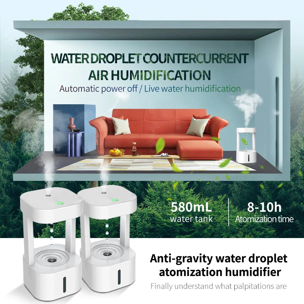 LumiVibe™ Anti-Gravity Levitating Water Droplet Humidifier